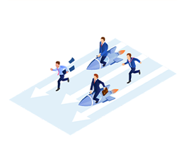 業務時間が改善したイラスト