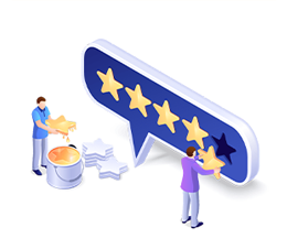 顧客満足度が向上したイラスト