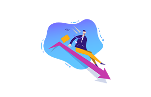 売上が上がらないイラスト